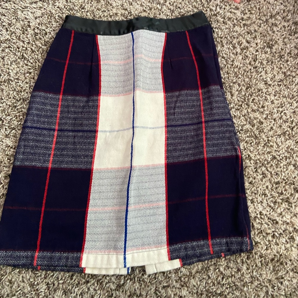 Plaid pencil skirt